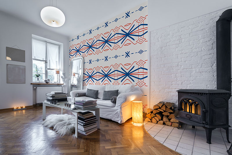 Fototapeta lateksowa Scandinavian Ethnic Motifs 85 zł za m2 Big