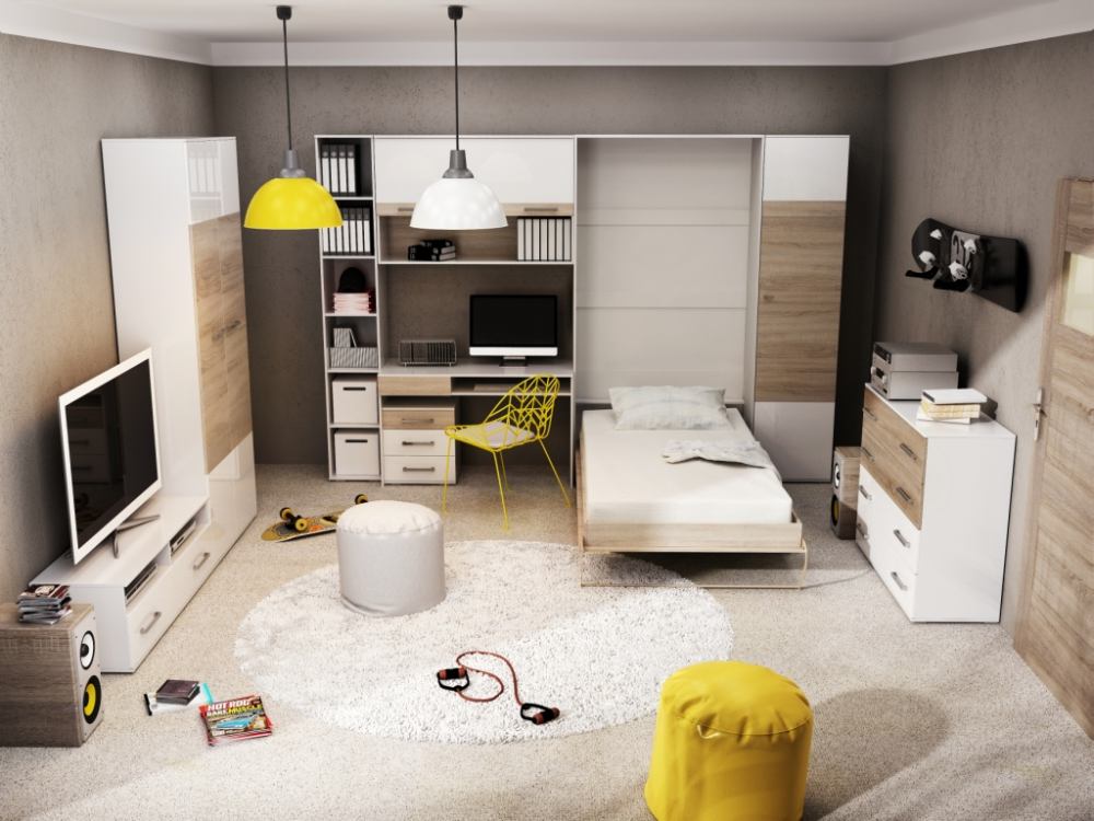 lozko wbudowane w mebloscianke