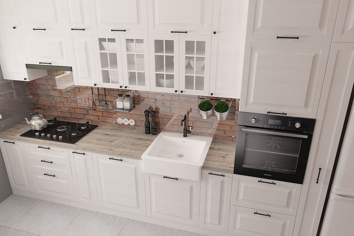 cegła BJM Bricks kuchnia proj. Dorota Sobieraj