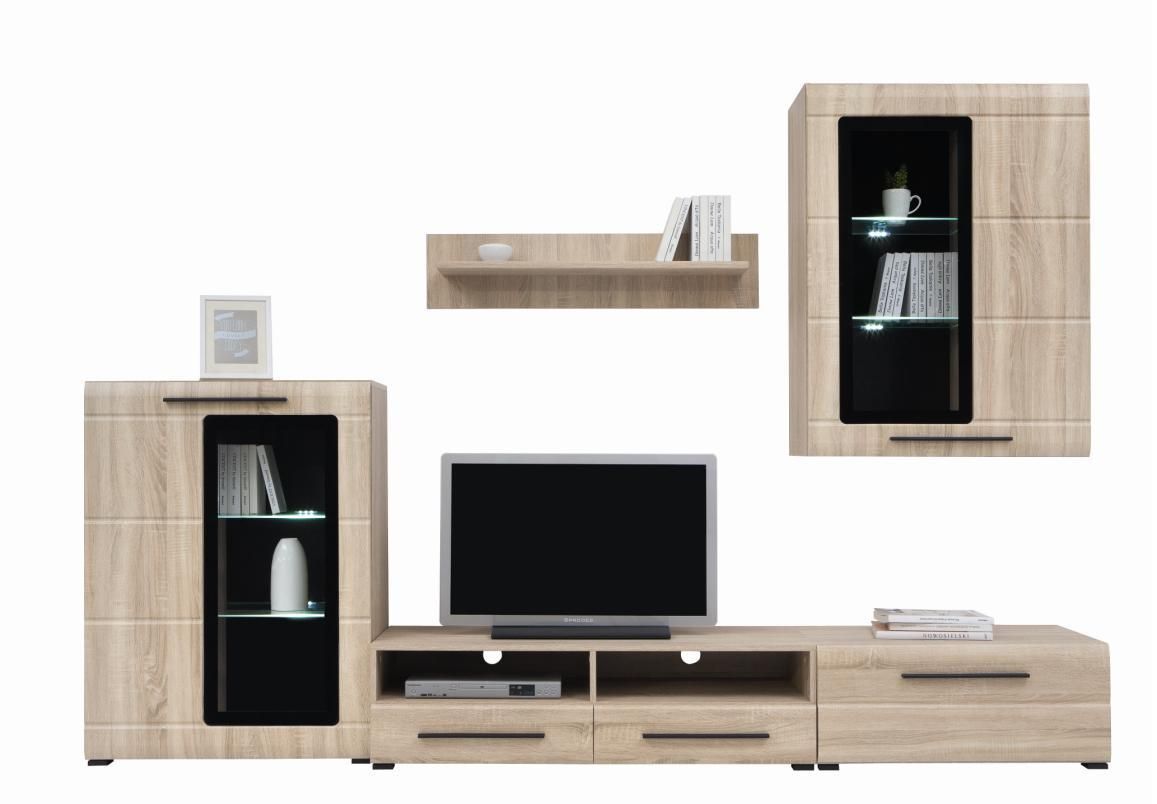 meblościanka Avrora Black Red White